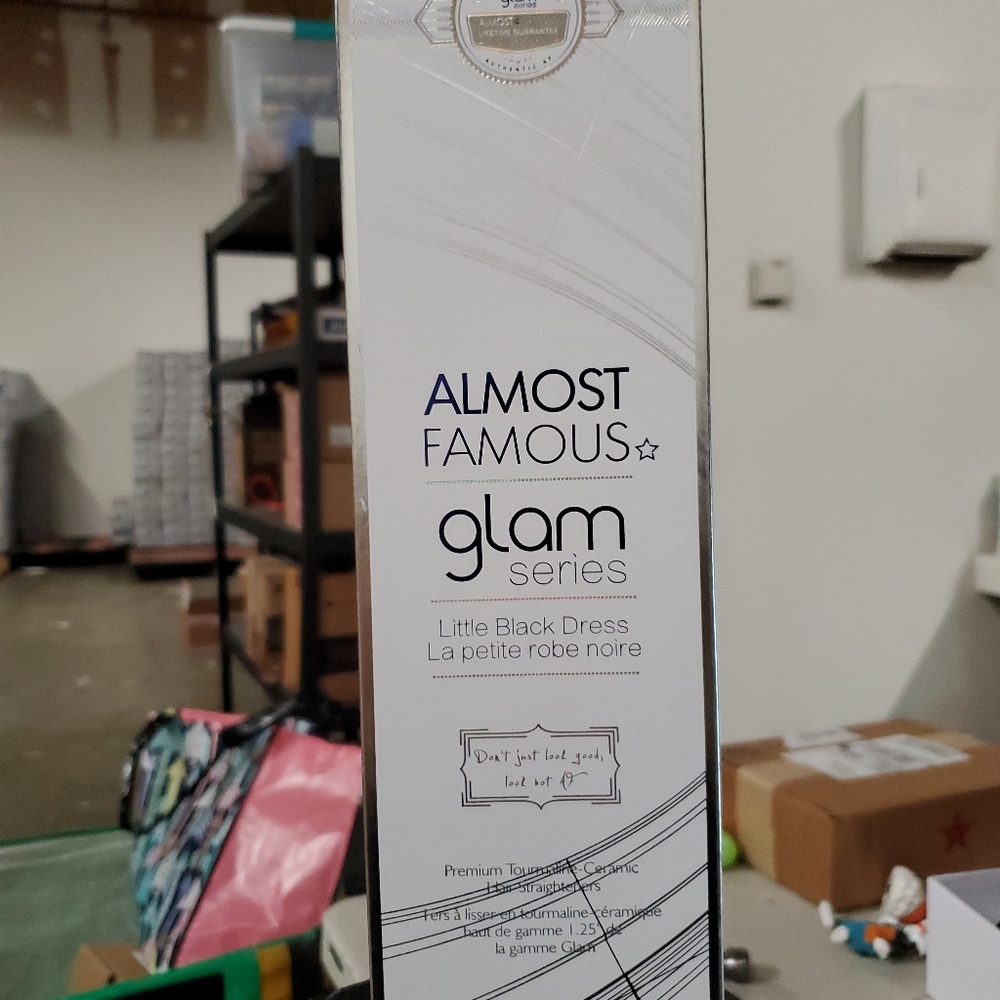 New Almost Famous - 1.25 inch Glam Series Flat Iron. Premium Tourmaline-Ceramic